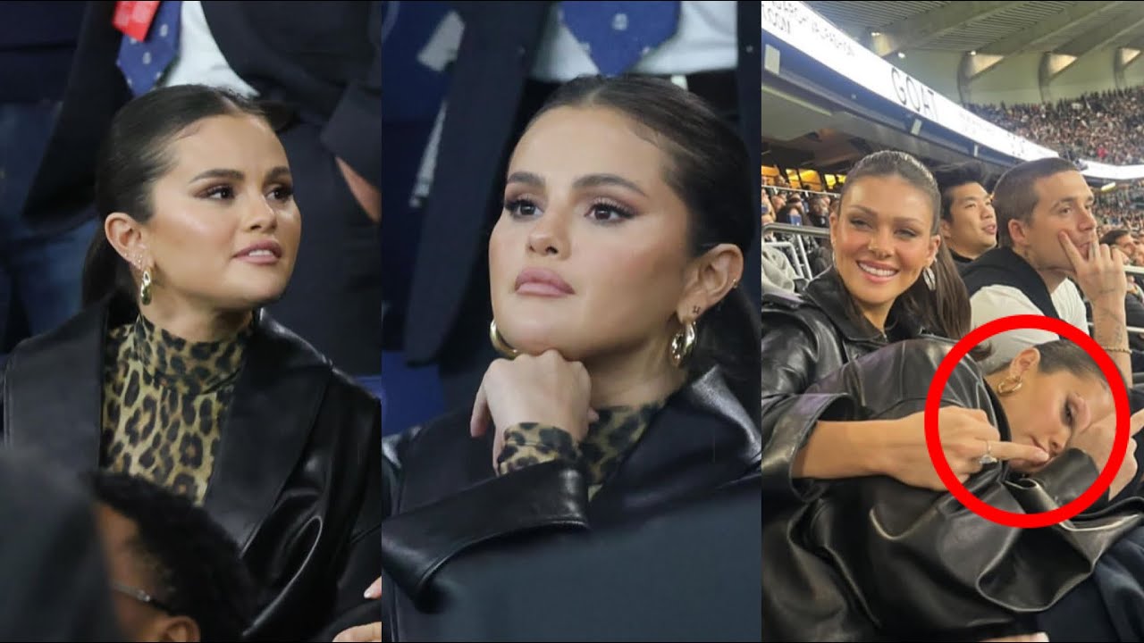 Selena Gomez at the PSG vs Marseille match in Paris