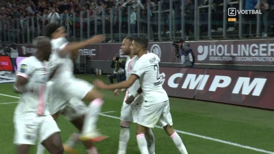 فيديو : ثنائية أشرف حكيمي امام ميتز