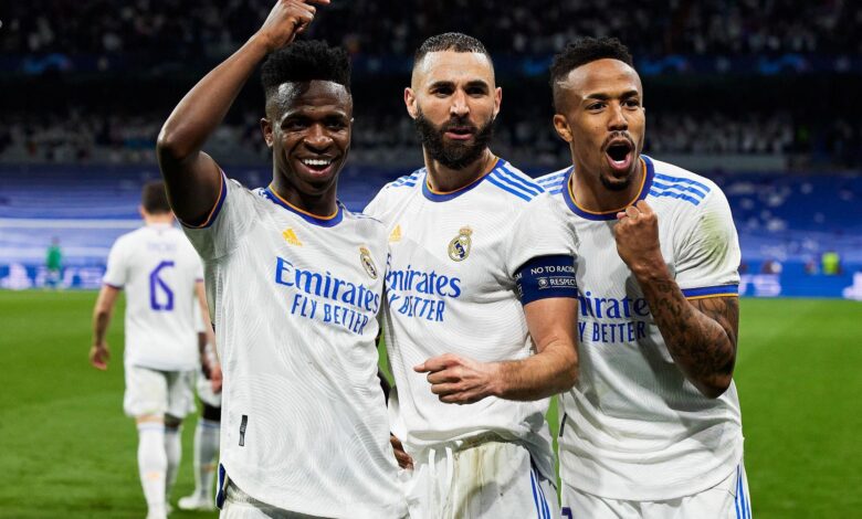 Vinicius Jr Karim Benzema Eder Militao Real Madrid