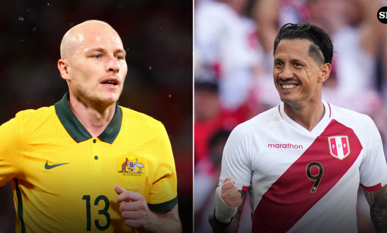 Aaron Mooy Australia Gianluca Lapadula Peru split 060722