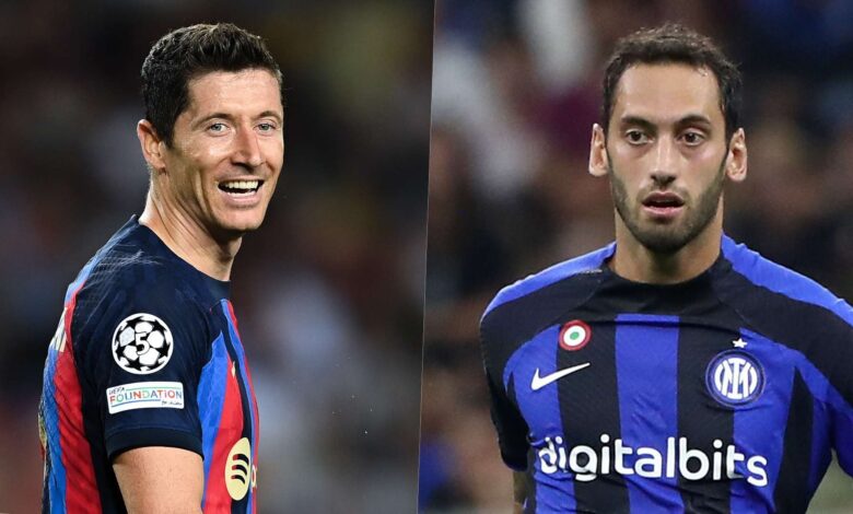 20221009 Barcelona Lewandowski Inter calhanoglu