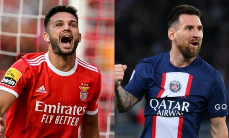 Goncalo Ramos Benfica Lionel Messi PSG