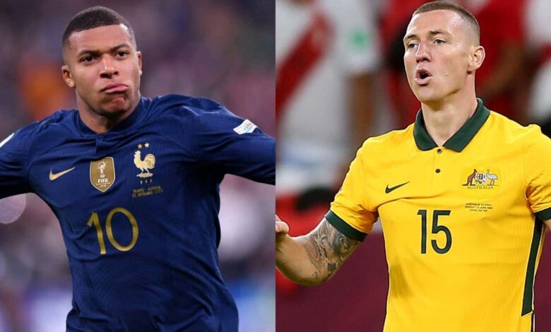 MP mbappe france vs Mitchell duke australia worldcup md1