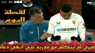 فيديو الكاميرات ترصد لقطة هزت العالم من يوسف النصيري ومدربه والشوالي جن جنونه