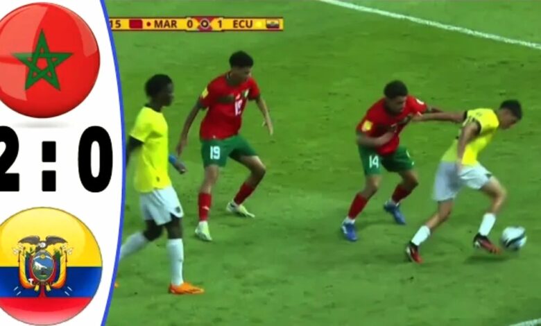 فيديو المنتخب المغربي يسقط امام الإكوادور بثنائية في ثاني مبارياته بمونديال الفتيان