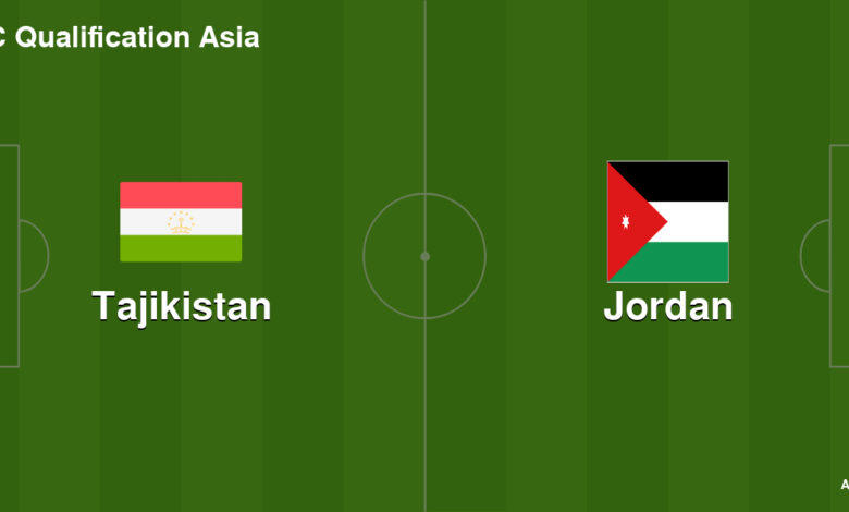 توقيت مباراة الاردن وطاجيكستان والقنوات الناقلة في تصفيات كأس العالم