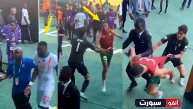 فيديو الكاميرات ترصد لقطة هزت العالم بونو يمنع النصيري من الاعتداء على لاعب الكونغو - بونو