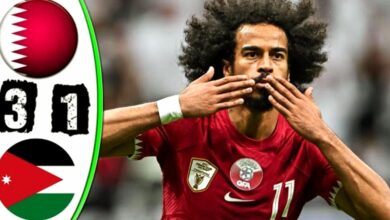 فيديو ملخص واهداف مباراة الاردن وقطر 3-1 وهاتريك ركلات الجزاء لأكرم عفيف في نهائي كأس آسيا - الاردن وقطر