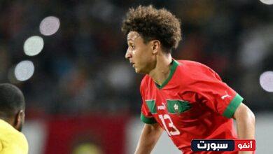 تحركات الوافد الجديد إلياس بن صغير رفقة المنتخب الوطني المغربي ضد أنغولا