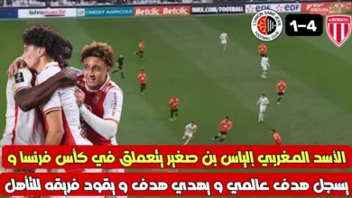 فيديو إلياس بن صغير يسجل ويقدم أسيست ويقود فريقه لربع نهائي كأس فرنسا - إلياس بن صغير