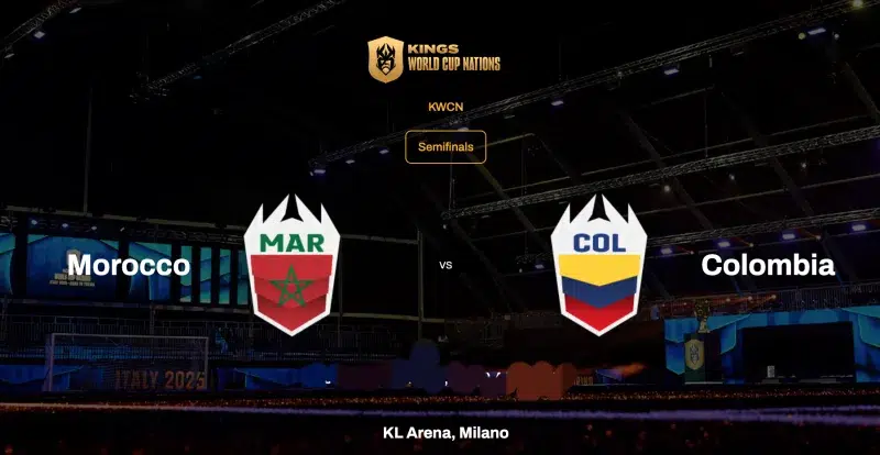 ملخص وأهداف مباراة المغرب وكولومبيا 1-2 في دوري الملوك بث مباشر مباراة المغرب وكولومبيا في دوري الملوك maroc vs colombie kings league