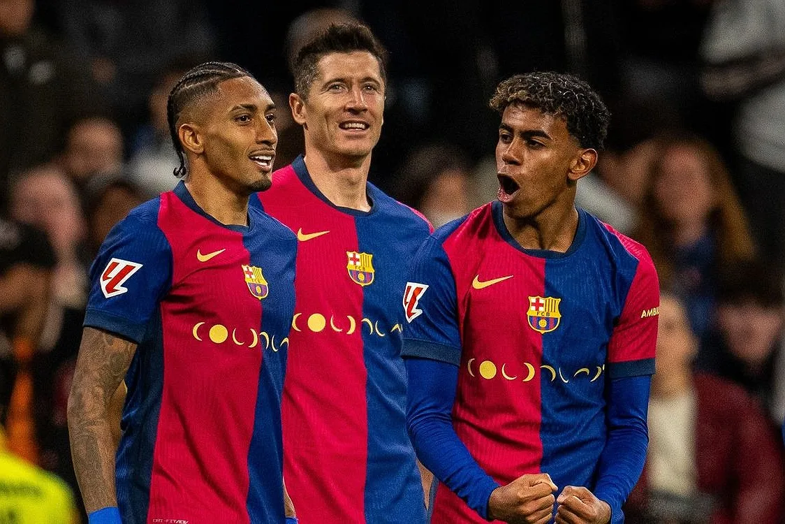 ترتيب هدافي الدوري الإسباني بعد تسجيل ليفاندوفسكي ورافينيا في شباك إشبيلية