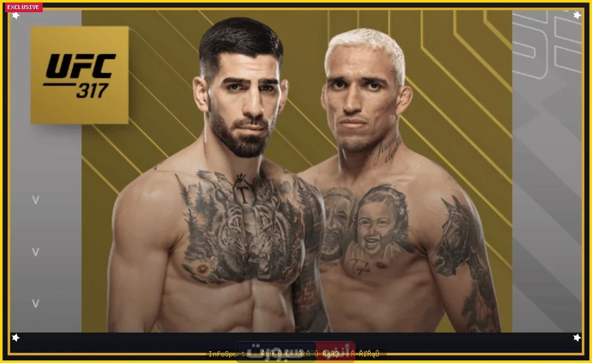 موعد نزال تشارلز أوليفيرا وإيليا توبوريا والقنوات الناقلة في Ufc 317 موعد نزال تشارلز أوليفيرا وإيليا توبوريا والقنوات الناقلة في ufc 317
